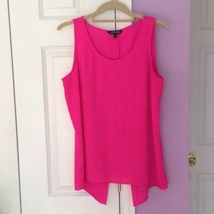 Express Pink Open Back Tank Top